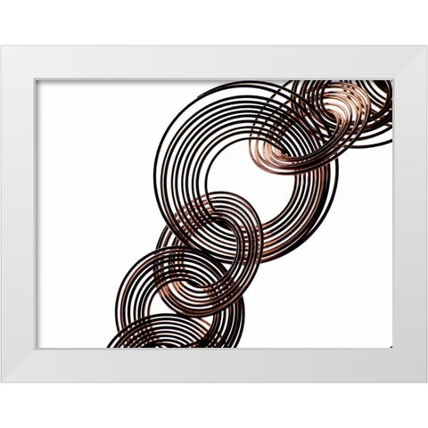 Intertwined VI White Modern Wood Framed Art Print by Burkhart, Monika