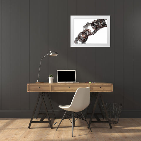 Intertwined VII White Modern Wood Framed Art Print by Burkhart, Monika