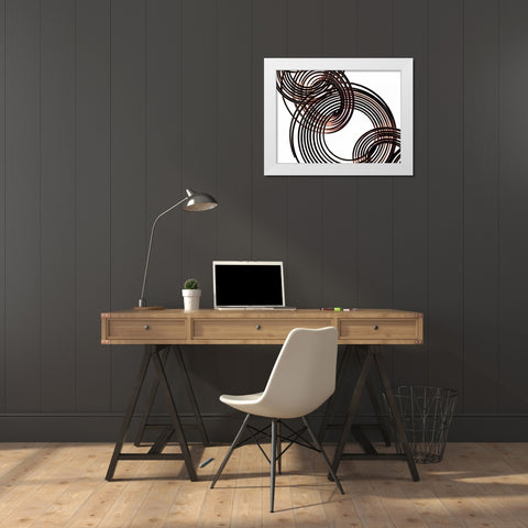 Intertwined IX White Modern Wood Framed Art Print by Burkhart, Monika