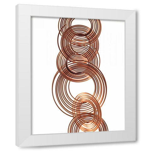 Intertwined Gold I White Modern Wood Framed Art Print by Burkhart, Monika