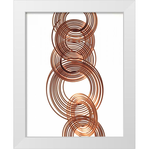 Intertwined Gold I White Modern Wood Framed Art Print by Burkhart, Monika