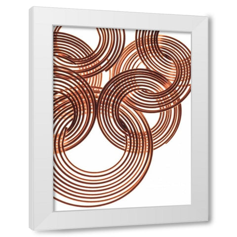 Intertwined Gold II White Modern Wood Framed Art Print by Burkhart, Monika