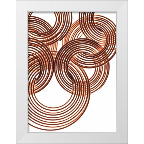 Intertwined Gold II White Modern Wood Framed Art Print by Burkhart, Monika