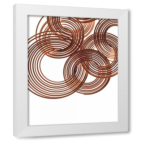 Intertwined Gold III White Modern Wood Framed Art Print by Burkhart, Monika