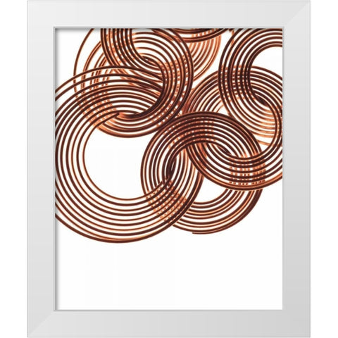Intertwined Gold III White Modern Wood Framed Art Print by Burkhart, Monika