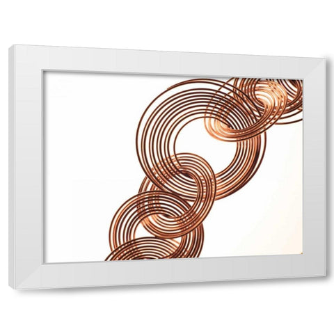 Intertwined Gold VI White Modern Wood Framed Art Print by Burkhart, Monika