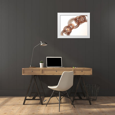 Intertwined Gold VII White Modern Wood Framed Art Print by Burkhart, Monika