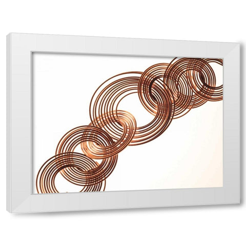 Intertwined Gold VII White Modern Wood Framed Art Print by Burkhart, Monika