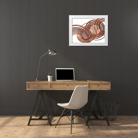 Intertwined Gold VIII White Modern Wood Framed Art Print by Burkhart, Monika
