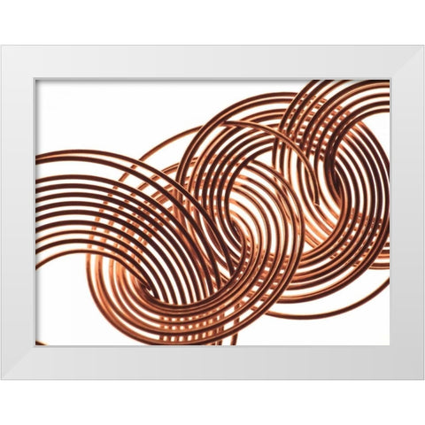 Intertwined Gold VIII White Modern Wood Framed Art Print by Burkhart, Monika