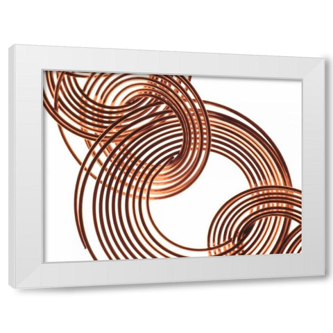 Intertwined Gold IX White Modern Wood Framed Art Print by Burkhart, Monika