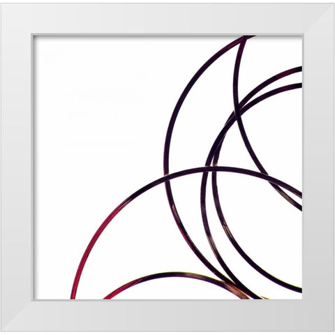 Linked I White Modern Wood Framed Art Print by Burkhart, Monika