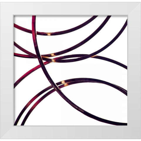 Linked II White Modern Wood Framed Art Print by Burkhart, Monika