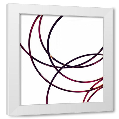 Linked III White Modern Wood Framed Art Print by Burkhart, Monika