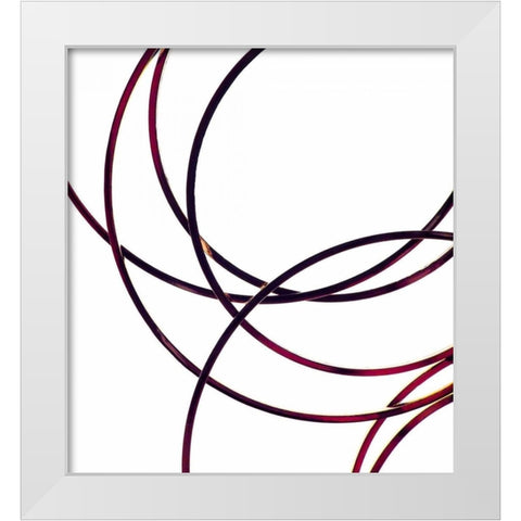 Linked III White Modern Wood Framed Art Print by Burkhart, Monika