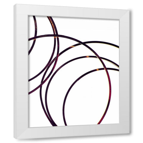 Linked IV White Modern Wood Framed Art Print by Burkhart, Monika