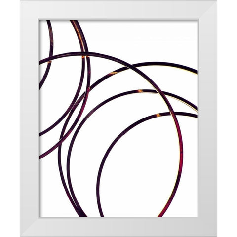Linked IV White Modern Wood Framed Art Print by Burkhart, Monika