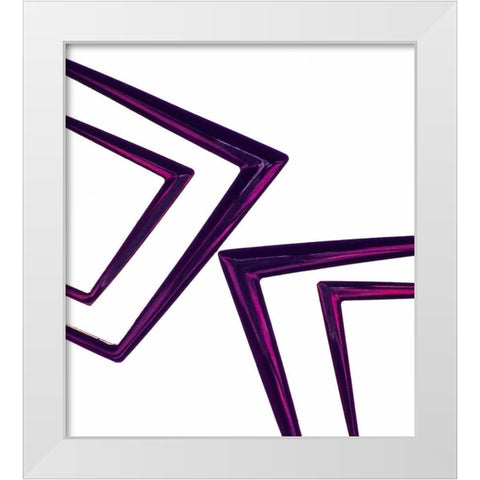 Geometric III White Modern Wood Framed Art Print by Burkhart, Monika