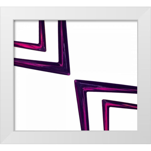 Geometric IV White Modern Wood Framed Art Print by Burkhart, Monika
