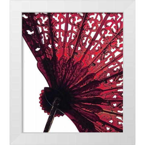 Vintage Fan I White Modern Wood Framed Art Print by Burkhart, Monika