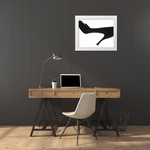 High Heels II White Modern Wood Framed Art Print by Burkhart, Monika