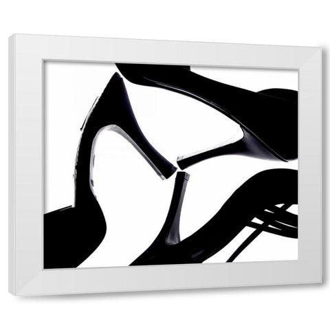 High Heels III White Modern Wood Framed Art Print by Burkhart, Monika