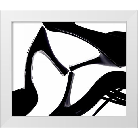 High Heels III White Modern Wood Framed Art Print by Burkhart, Monika