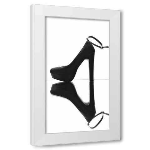 High Heels Reflection I White Modern Wood Framed Art Print by Burkhart, Monika