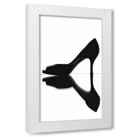 High Heels Reflection II White Modern Wood Framed Art Print by Burkhart, Monika