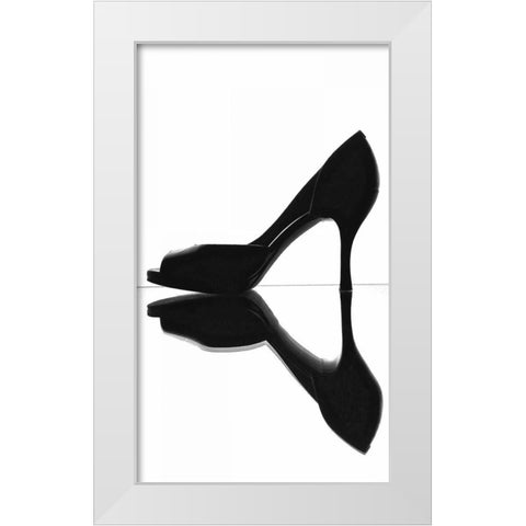 High Heels Reflection II White Modern Wood Framed Art Print by Burkhart, Monika
