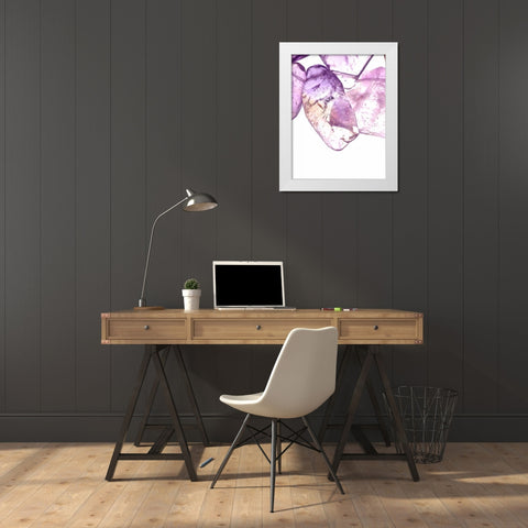 Purple I White Modern Wood Framed Art Print by Burkhart, Monika