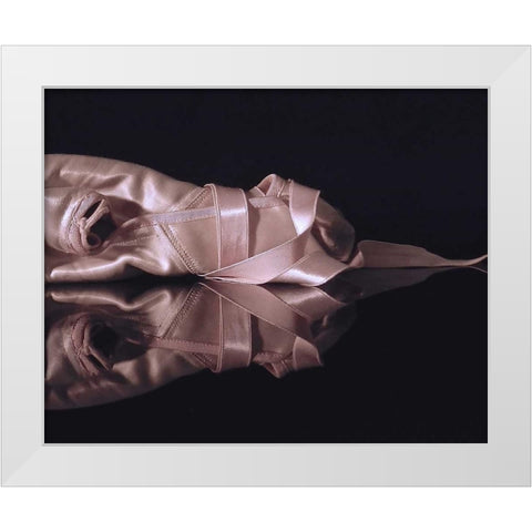 Ballet Toe Shoes White Modern Wood Framed Art Print by Burkhart, Monika