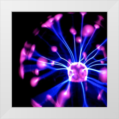 Electricity II White Modern Wood Framed Art Print by Burkhart, Monika