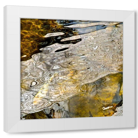 Abstract Reflections II White Modern Wood Framed Art Print by Burkhart, Monika