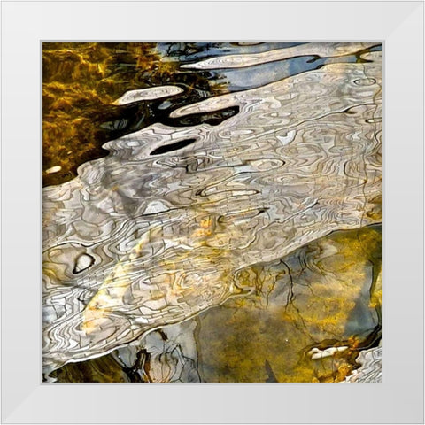 Abstract Reflections II White Modern Wood Framed Art Print by Burkhart, Monika