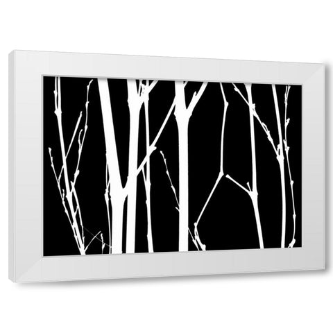 Reverse Silhouette I White Modern Wood Framed Art Print by Burkhart, Monika