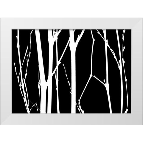 Reverse Silhouette I White Modern Wood Framed Art Print by Burkhart, Monika