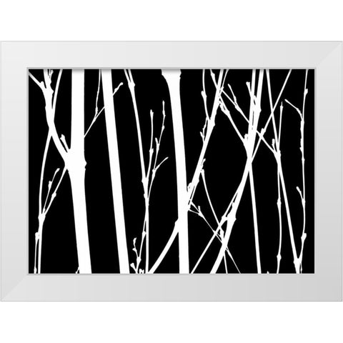 Reverse Silhouette II White Modern Wood Framed Art Print by Burkhart, Monika