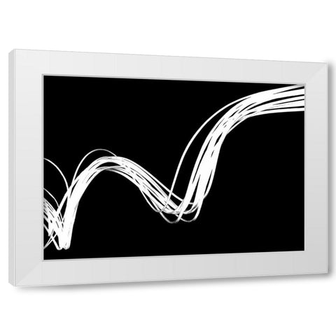 Swirls Reverse I White Modern Wood Framed Art Print by Burkhart, Monika