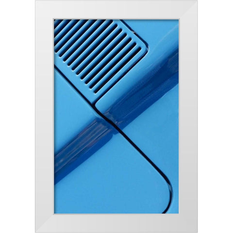 Car Lines White Modern Wood Framed Art Print by Burkhart, Monika