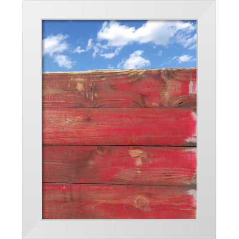 Over The Fence White Modern Wood Framed Art Print by Burkhart, Monika