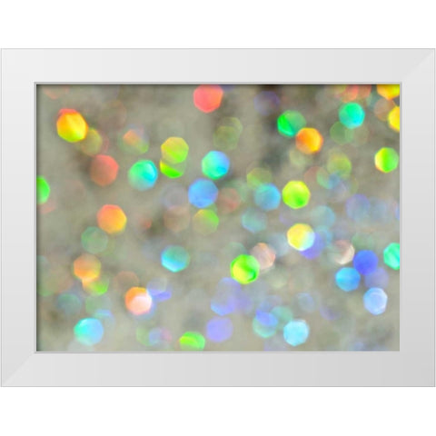 Glitter Bokeh IV White Modern Wood Framed Art Print by Burkhart, Monika