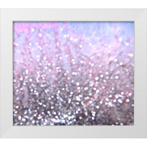 Pink Glitter White Modern Wood Framed Art Print by Burkhart, Monika