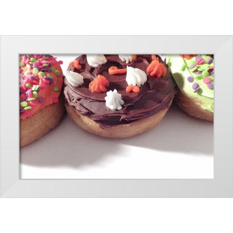 Doughnut Line III White Modern Wood Framed Art Print by Burkhart, Monika