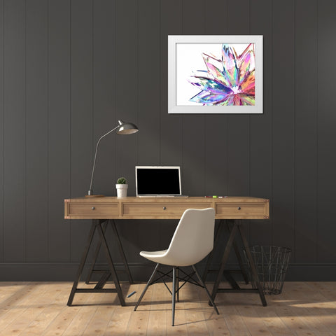 Prismatique II White Modern Wood Framed Art Print by Burkhart, Monika