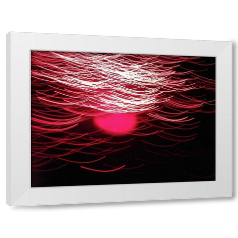 Red Mirage I White Modern Wood Framed Art Print by Burkhart, Monika