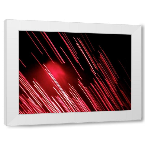 Red Mirage II White Modern Wood Framed Art Print by Burkhart, Monika