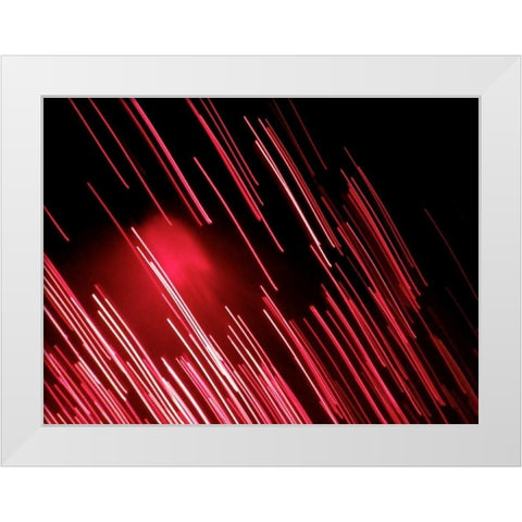 Red Mirage II White Modern Wood Framed Art Print by Burkhart, Monika
