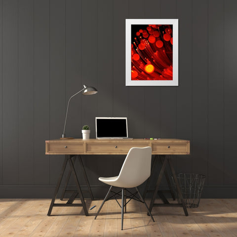 Pyrotechnic I White Modern Wood Framed Art Print by Burkhart, Monika