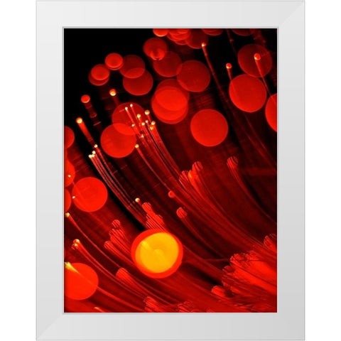Pyrotechnic I White Modern Wood Framed Art Print by Burkhart, Monika
